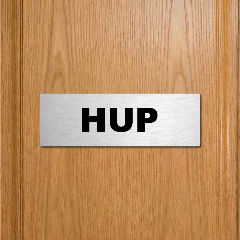 Hup, 200x66mm, zlatá popiska s okrasným rámečkem  